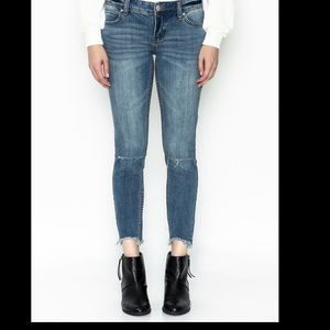 Free People Ripped Knee Skinny Jeans